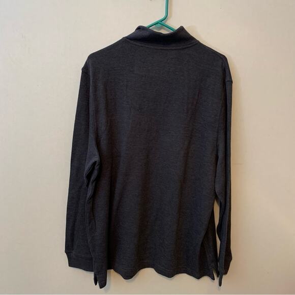 Club Room Gray Stripe Quarter Zip Pullover Mens Top - Picture 5 of 6